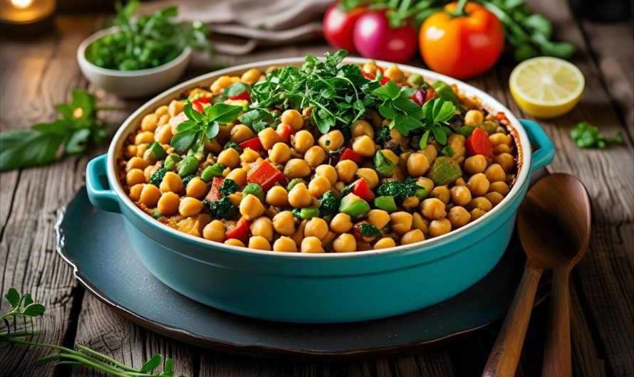 Hotpot Usulü Nohutlu ve Sebzeli Vegan Güveç Tarifi